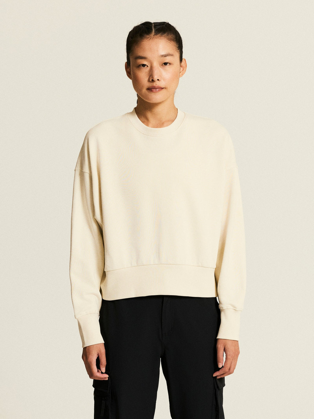 Craft Frequent Cropped RN Damen in Beige, Detailansicht