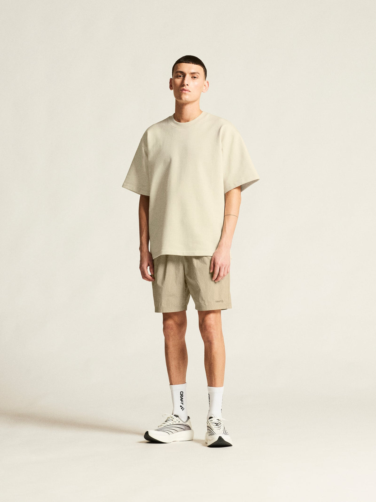 Craft Frequent SS Sweatshirt in Naturweiss, Detailansicht