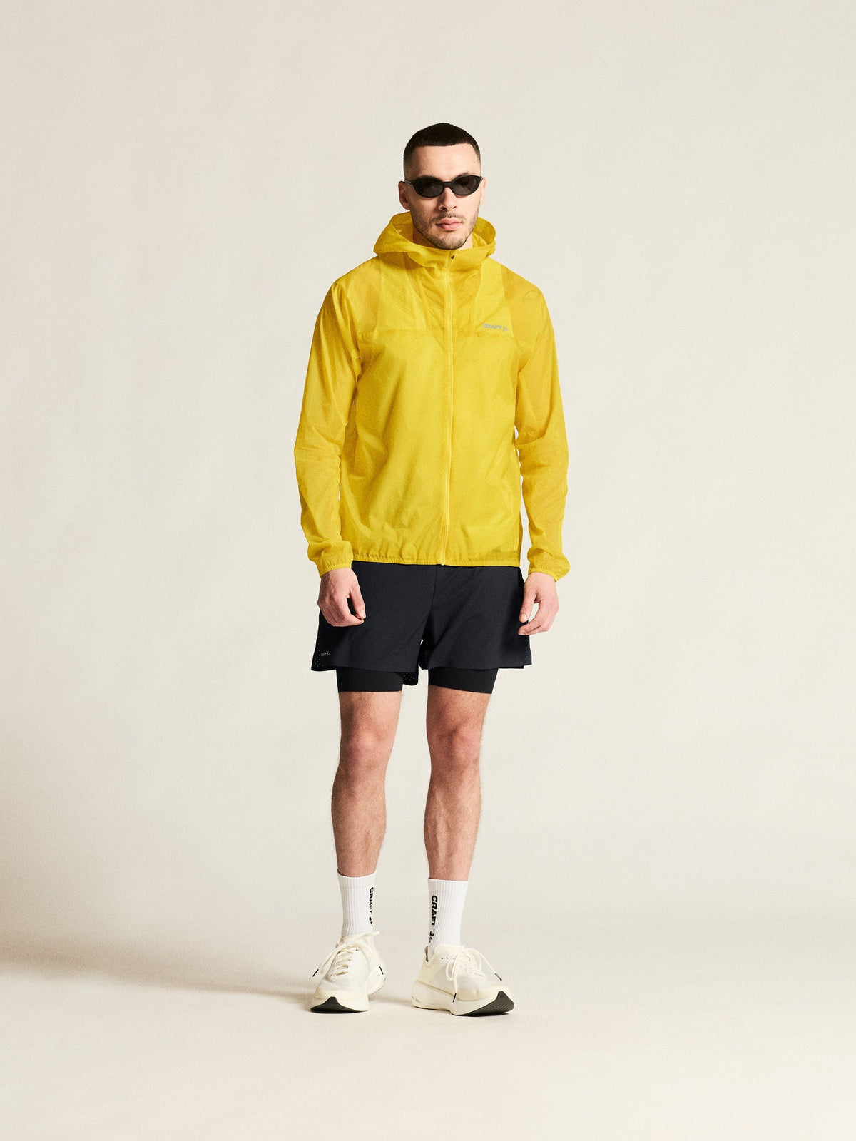 Craft Hypervent Light Wind Jacket Herren in Gelb, Detailansicht