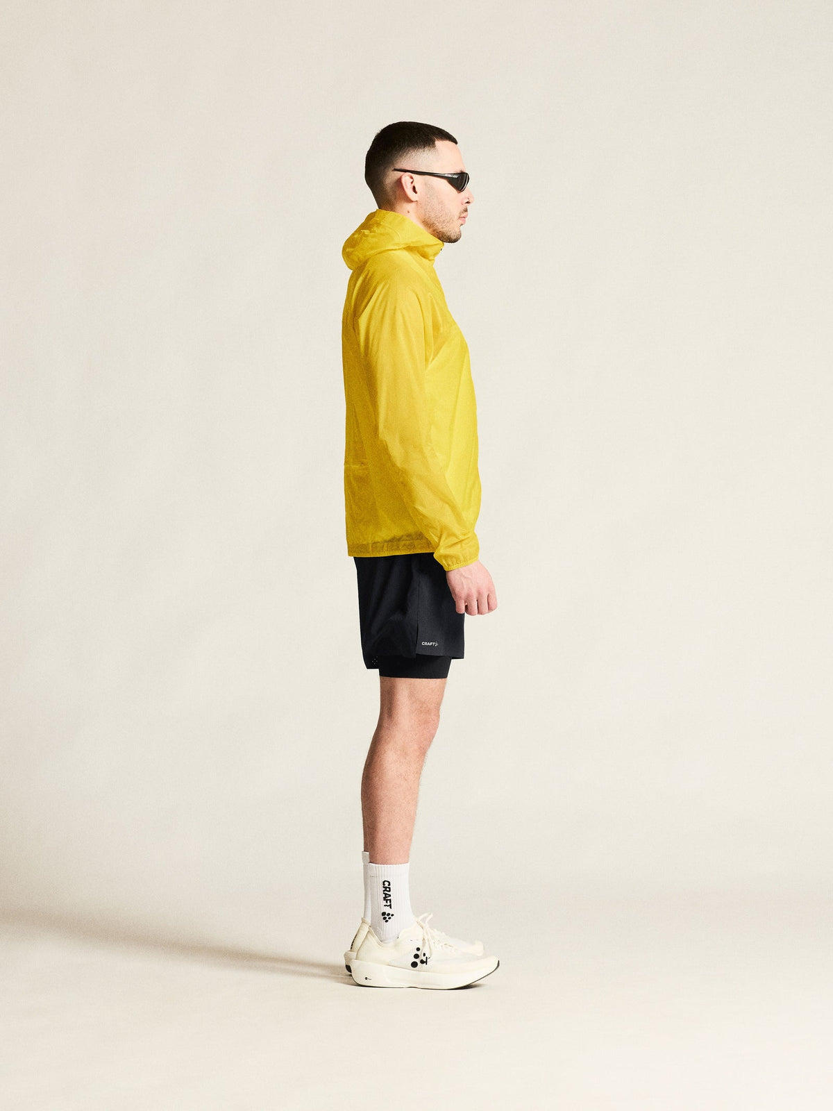 Craft Hypervent Light Wind Jacket Herren in Gelb, Detailansicht