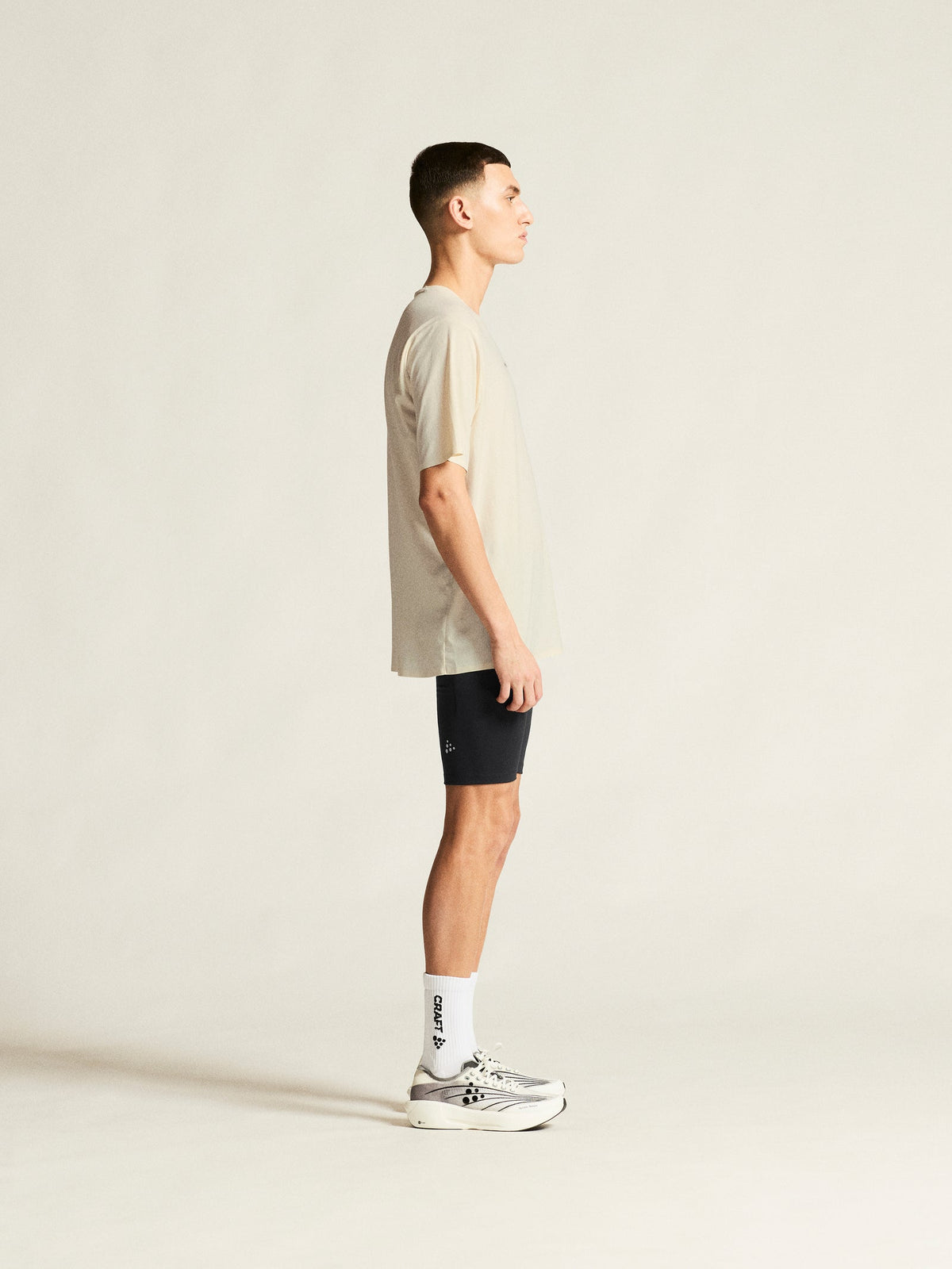 Craft Hypervent Tee Herren in Naturweiss, Detailansicht