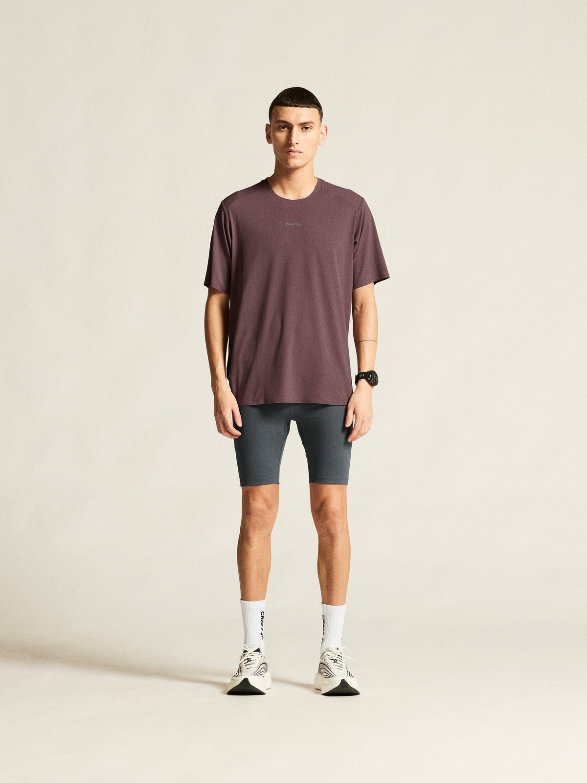 Craft Hypervent Tee Herren in Mauve, Detailansicht