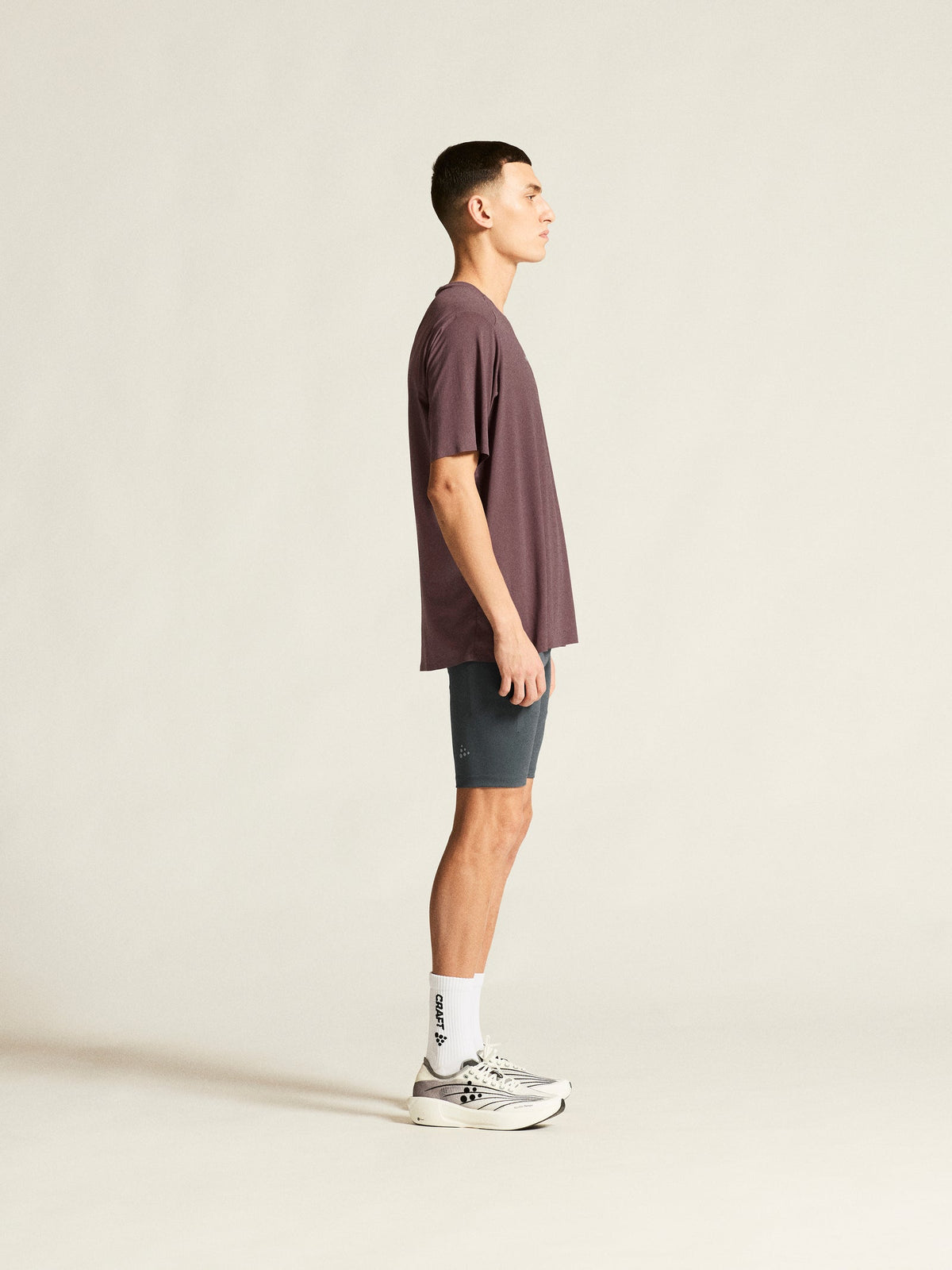 Craft Hypervent Tee Herren in Mauve, Detailansicht
