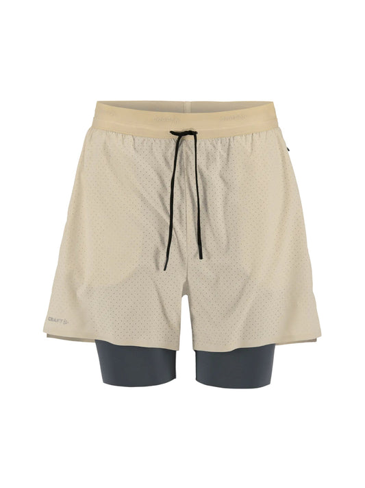 Craft Hypervent 2-in-1 Shorts Herren in Beige, Vorderansicht