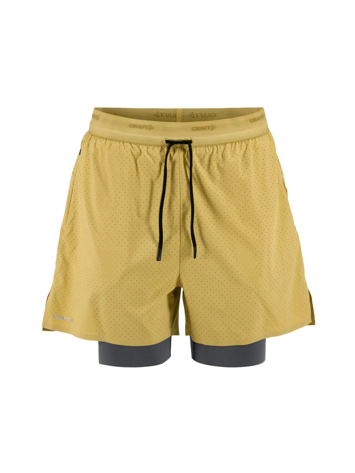 Craft Hypervent 2-in-1 Shorts Herren in Khaki, Vorderansicht