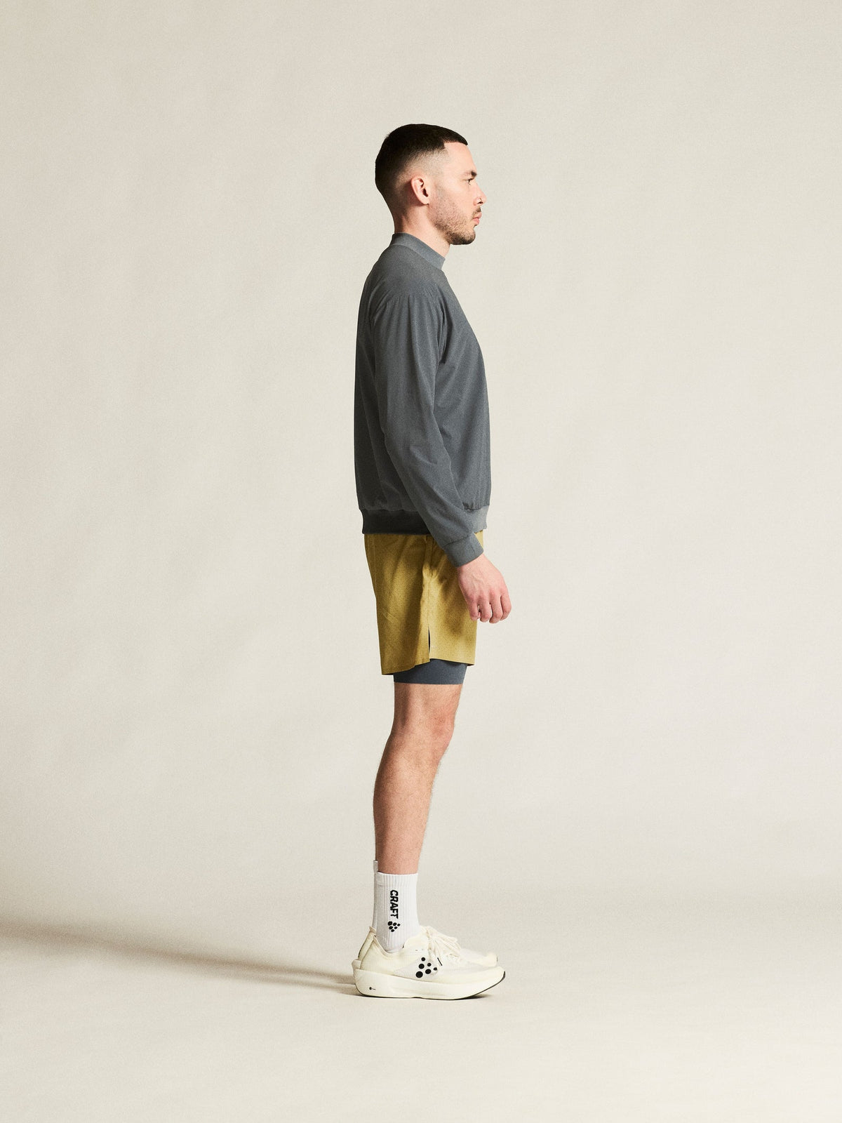 Craft Hypervent 2-in-1 Shorts Herren in Khaki, Detailansicht