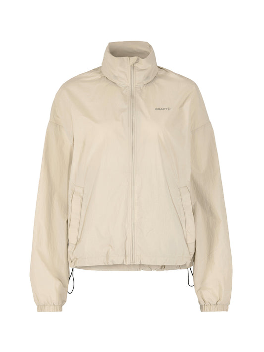 Craft Hypervent Oversized Wind Jacket Damen in Sand, Vorderansicht