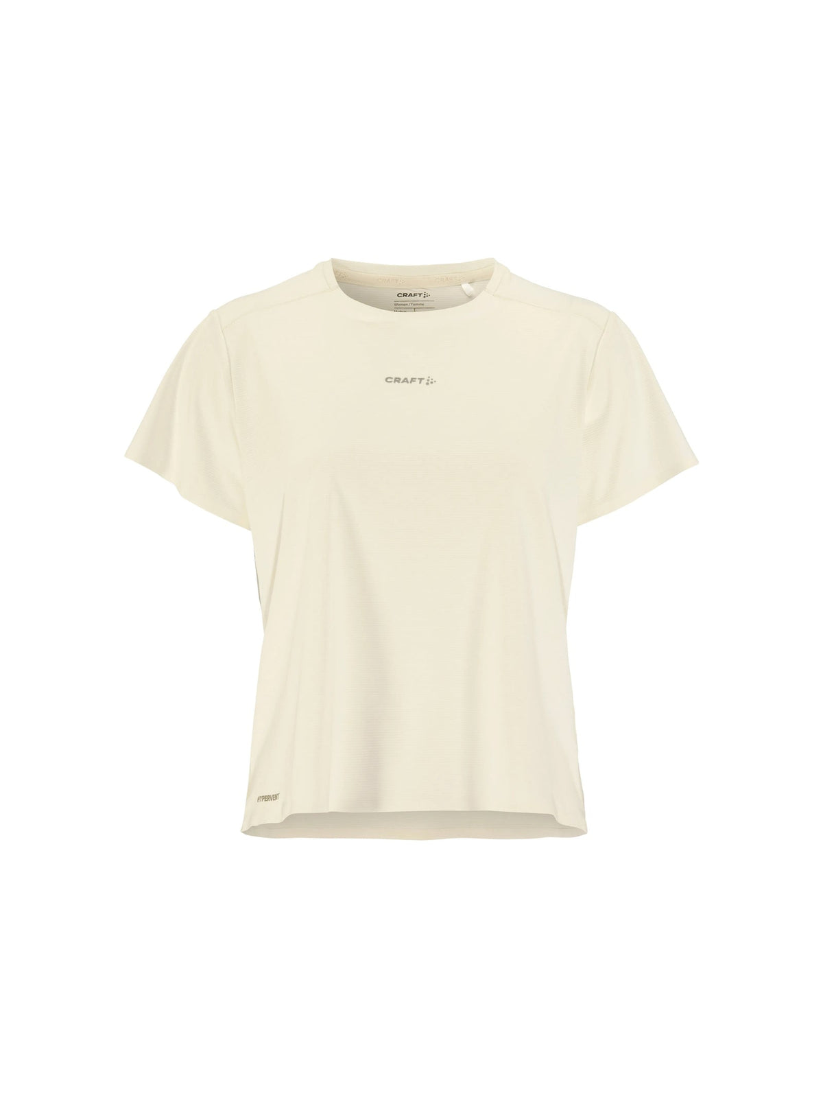 Craft Hypervent Tee Damen in Naturweiss, Vorderansicht