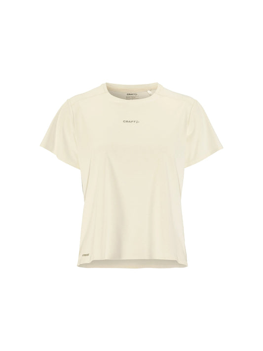 Craft Hypervent Tee Damen in Naturweiss, Vorderansicht