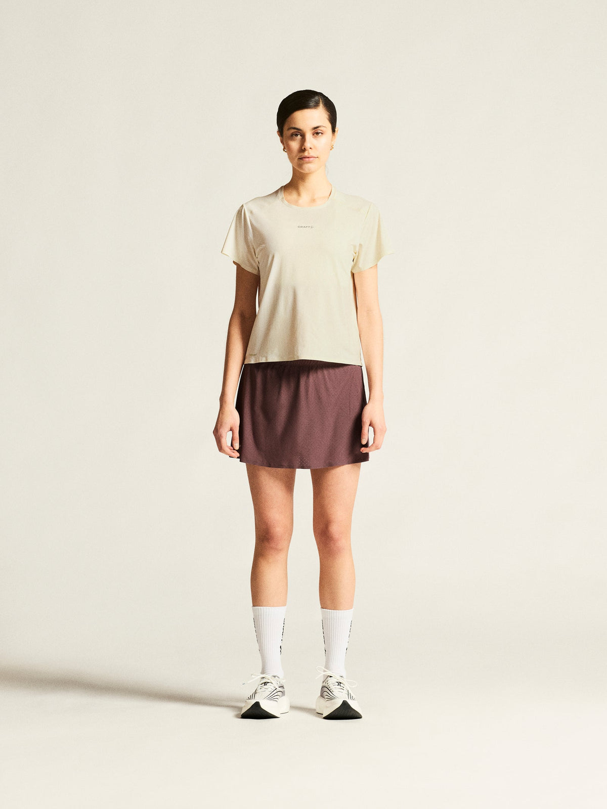 Craft Hypervent Tee Damen in Naturweiss, Detailansicht