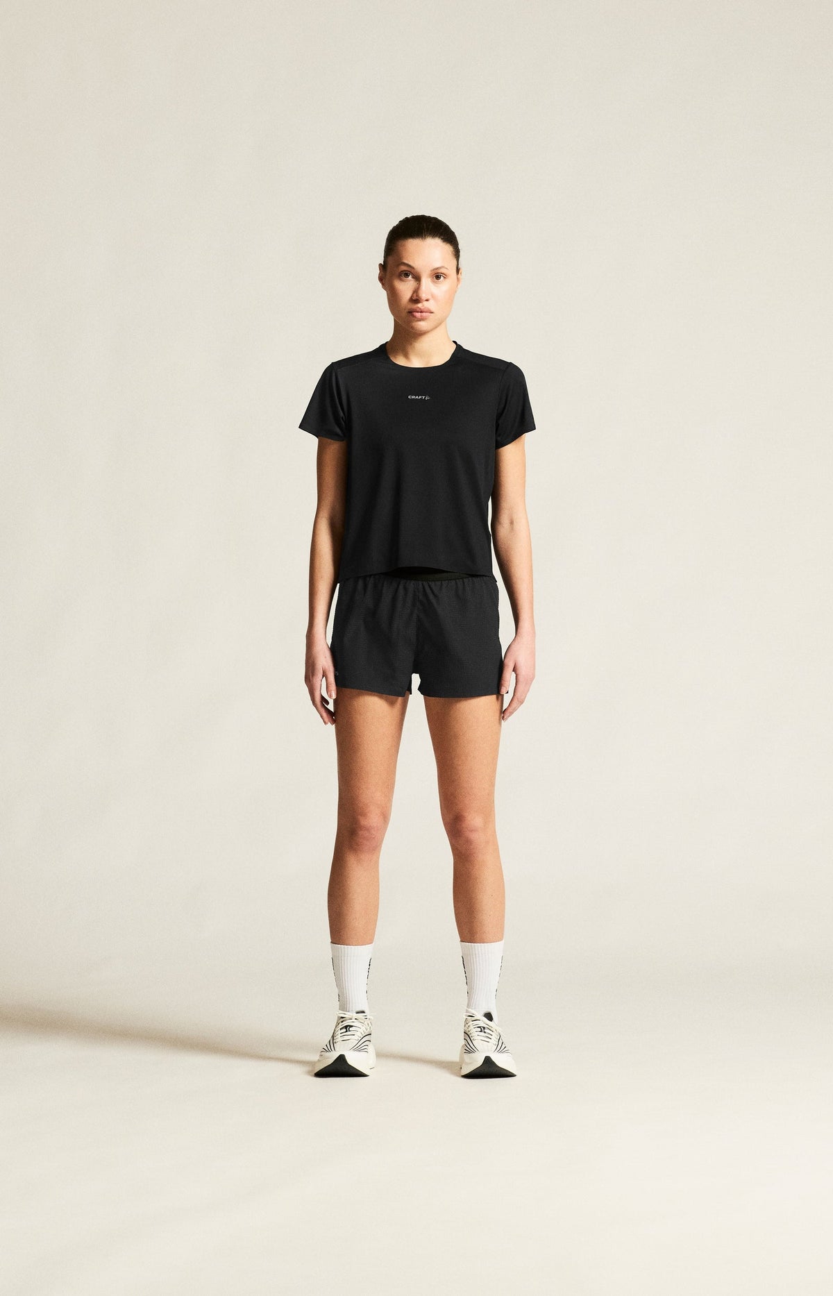 Craft Hypervent Tee Damen in Schwarz, Detailansicht