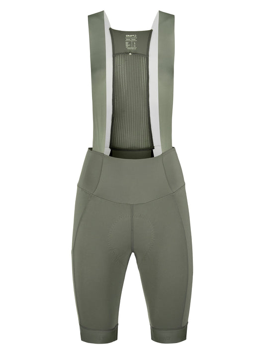 Craft Endur Cargo Bib Shorts C3 Damen in Salbeigrün, Vorderansicht