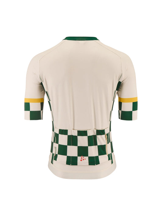 Craft Endur Training Jersey Herren in Sand/Grün, Rückansicht
