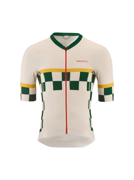 Craft Endur Training Jersey Herren in Sand/Grün, Vorderansicht