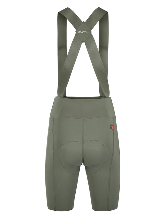 Craft Endur Bib Shorts C2 Damen in Salbeigrün, Rückansicht
