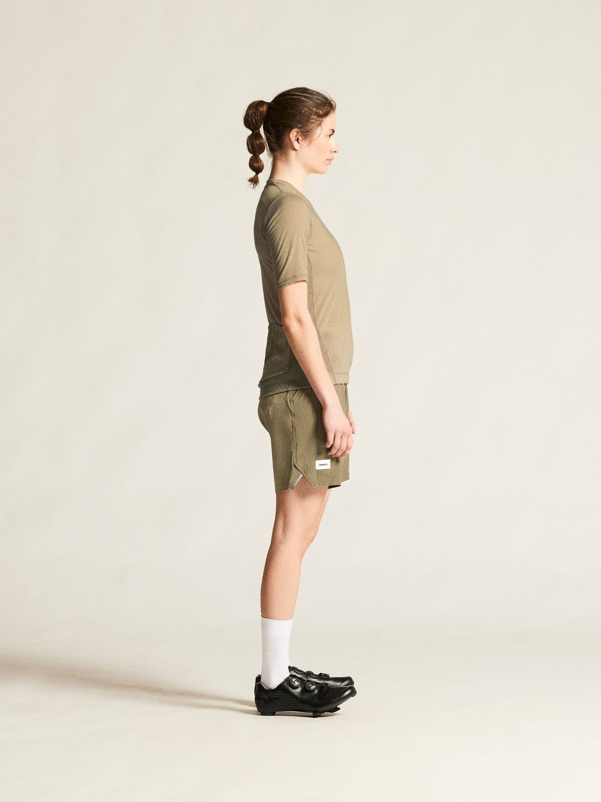 Craft Everyday Wool SS Jersey Damen in Beige meliert, Detailansicht