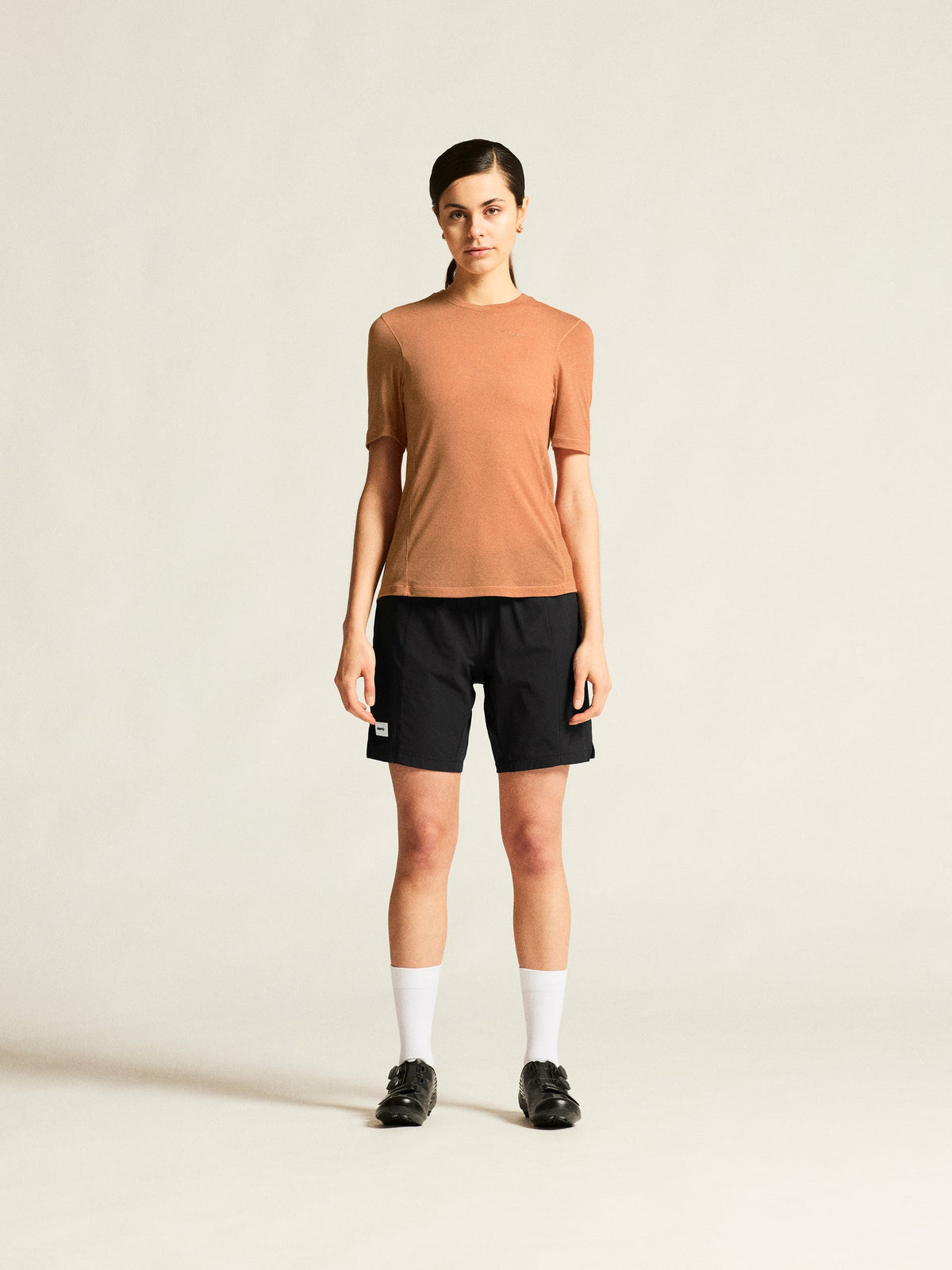 Craft Everyday Wool SS Tee Damen in Pink meliert, Detailansicht