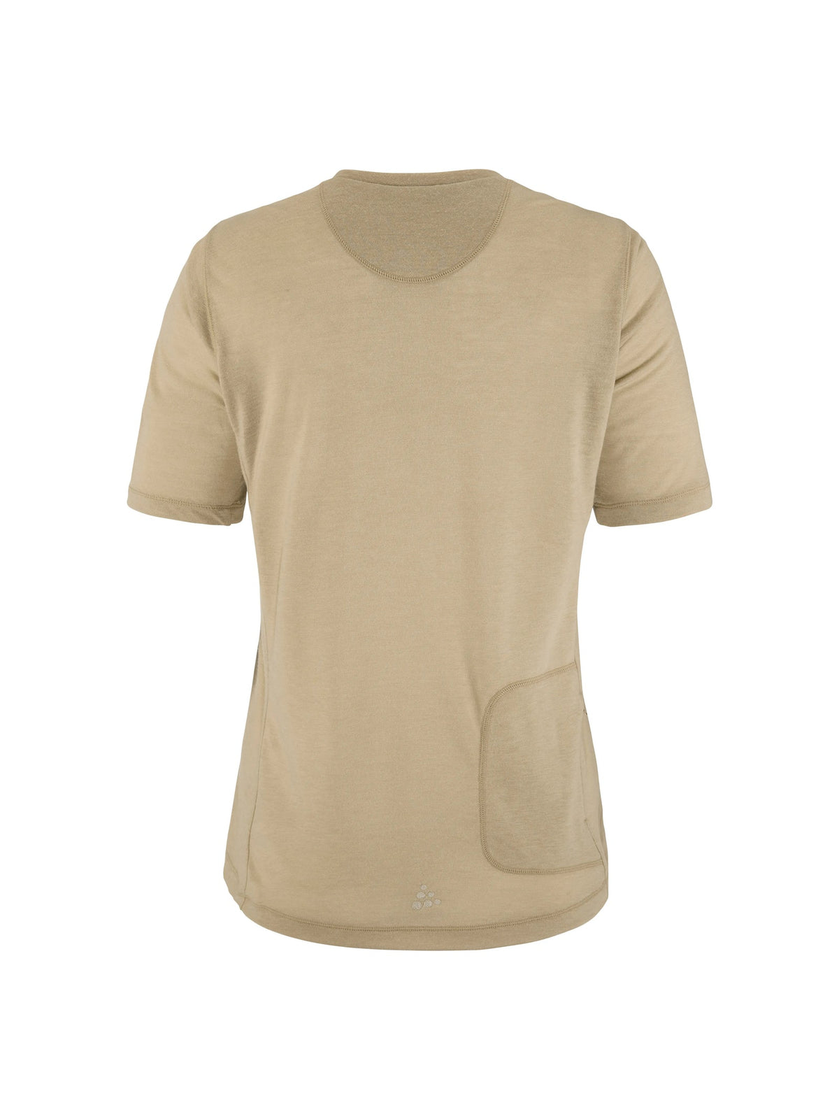 Craft Everyday Wool SS Tee Damen in Beige meliert, Rückansicht