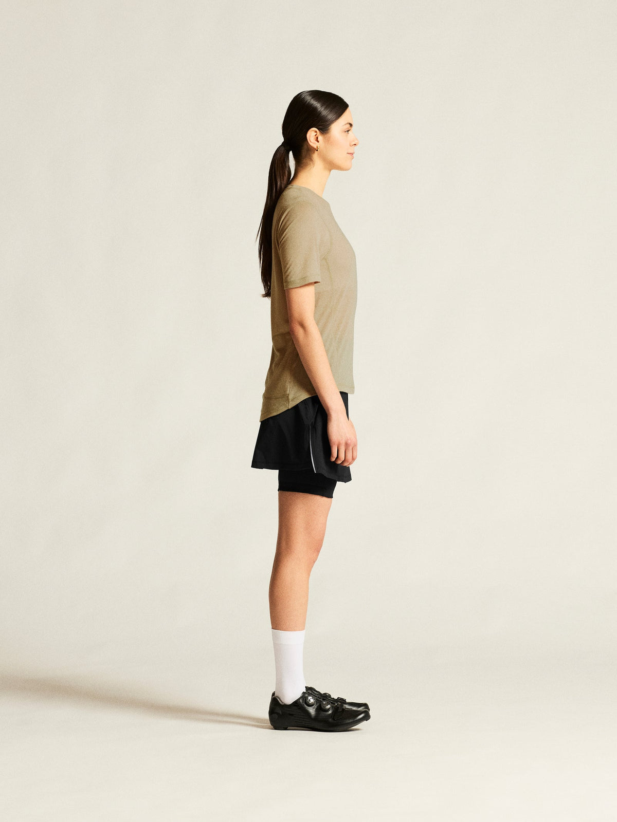 Craft Everyday Wool SS Tee Damen in Beige meliert, Detailansicht