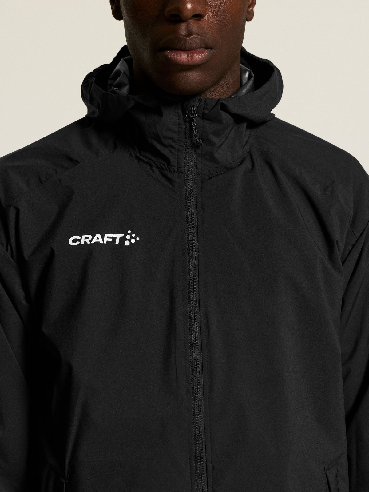Craft Squad Go Weather Jacket Herren in Schwarz, Detailansicht