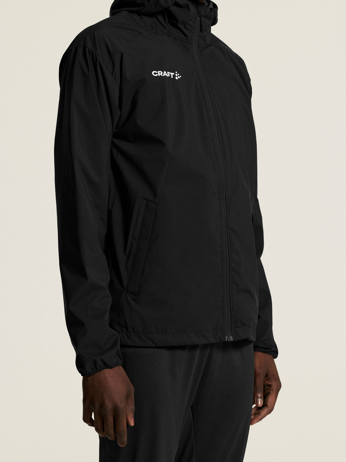 Craft Squad Go Weather Jacket Herren in Schwarz, Detailansicht