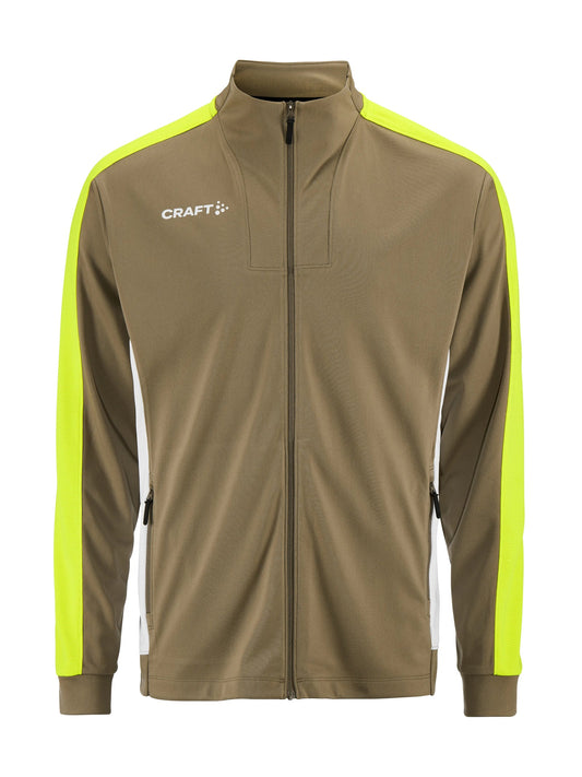 Craft Evolve 2.0 Contrast Full Zip Jacket Herren in Beige/Gelb, Vorderansicht