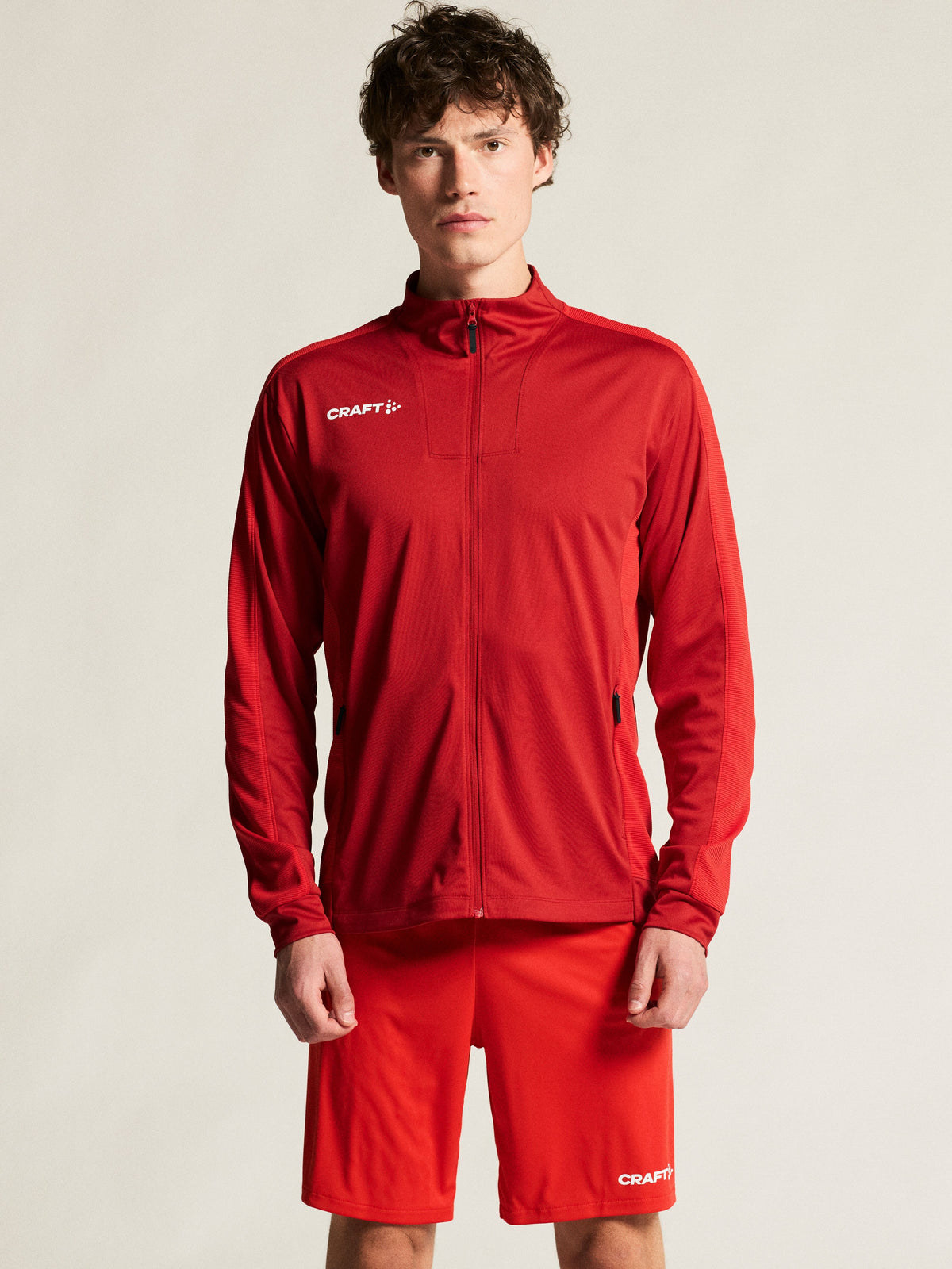 Craft Evolve 2.0 Contrast Full Zip Jacket Herren in Dunkelrot/Rot, Detailansicht