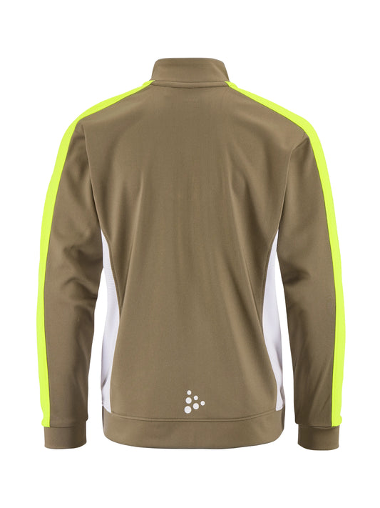 Craft Evolve 2.0 Contrast Full Zip Jacket Junior in Beige/Gelb, Rückansicht