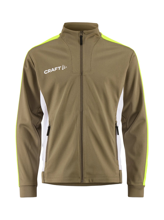 Craft Evolve 2.0 Contrast Full Zip Jacket Junior in Beige/Gelb, Vorderansicht