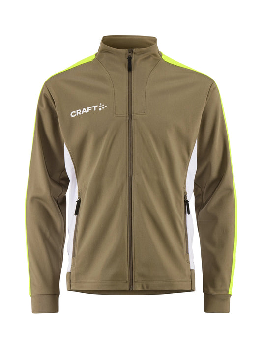 Craft Evolve 2.0 Contrast Full Zip Jacket Junior in Beige/Gelb, Vorderansicht