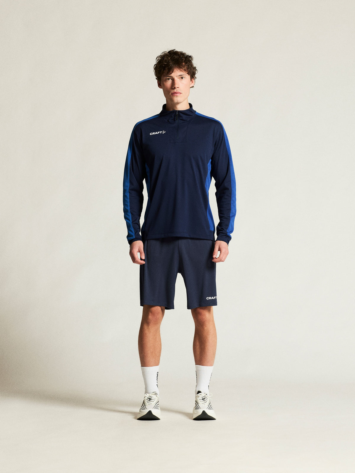 Craft Evolve 2.0 Contrast Half Zip Herren in Navy/Kobaltblau, Detailansicht