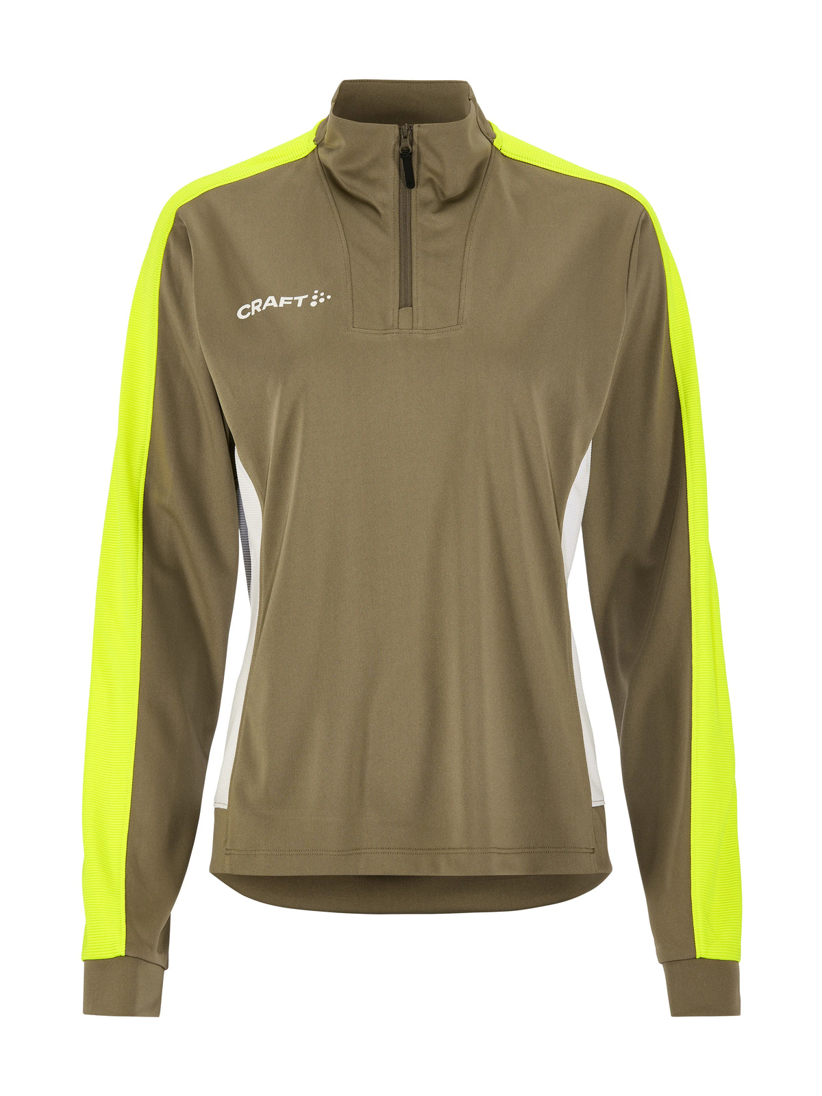Craft Evolve 2.0 Contrast Half Zip Damen in Beige/Gelb, Vorderansicht