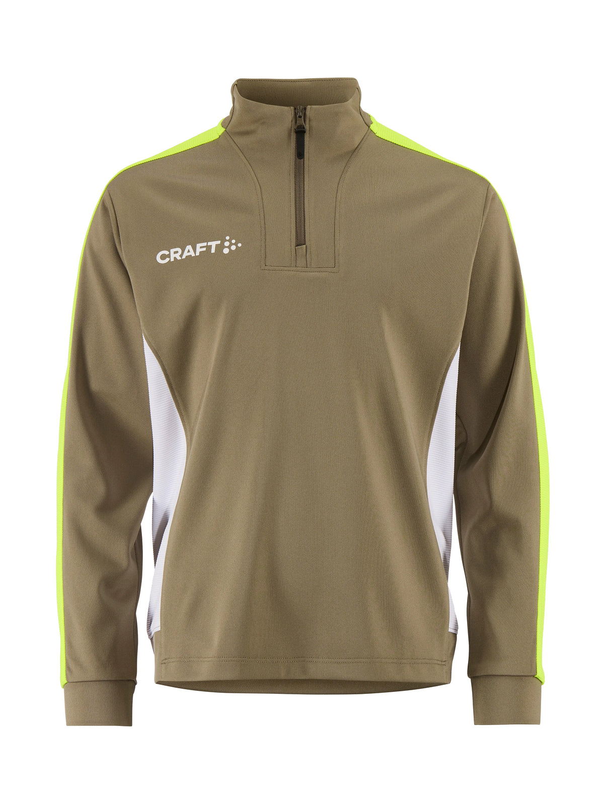 Craft Evolve 2.0 Contrast Half Zip Junior in Beige/Gelb, Vorderansicht