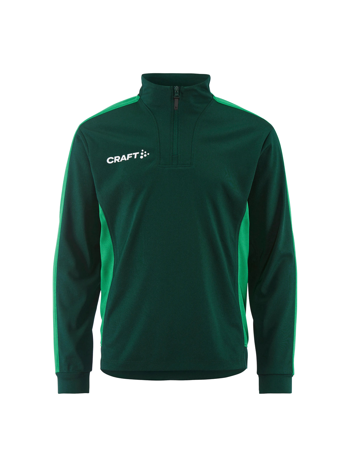 Craft Evolve 2.0 Contrast Half Zip Junior in Dunkelgrün/Grün, Vorderansicht