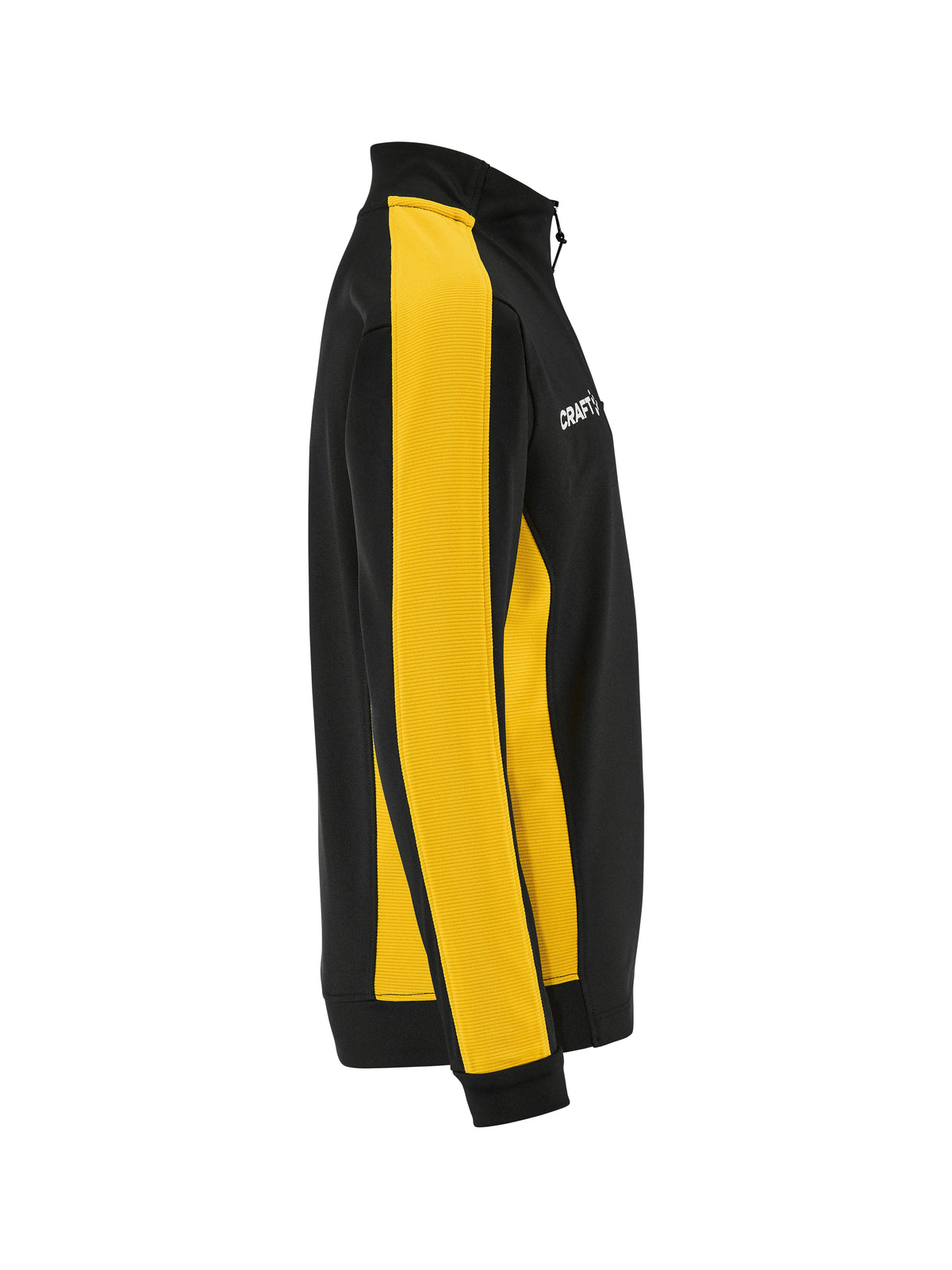 Craft Evolve 2.0 Contrast Half Zip Junior in Schwarz/Gelb, Seitenansicht rechts