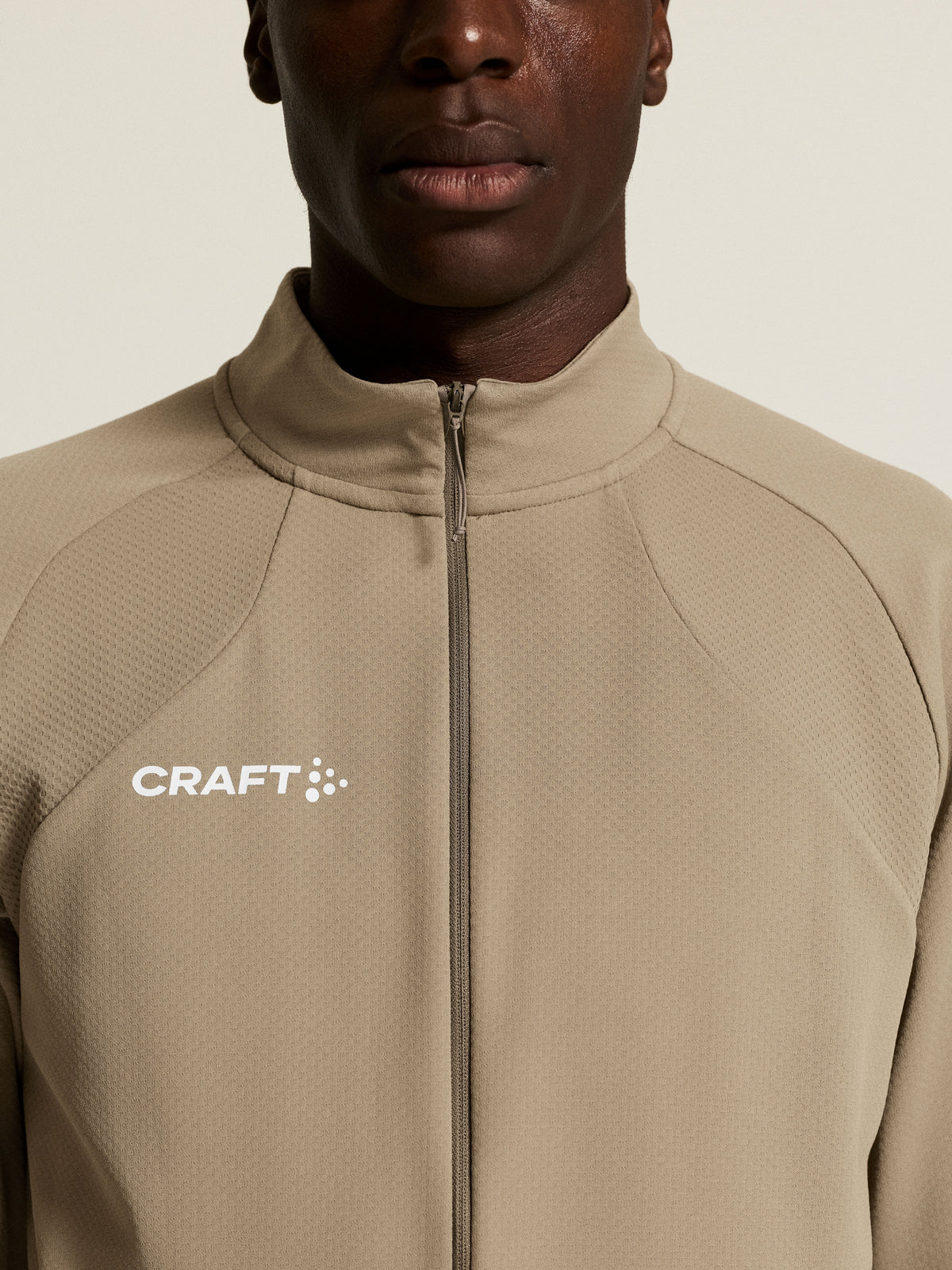 Craft Extend 2.0 Full Zip Jacket Herren in Beige, Detailansicht