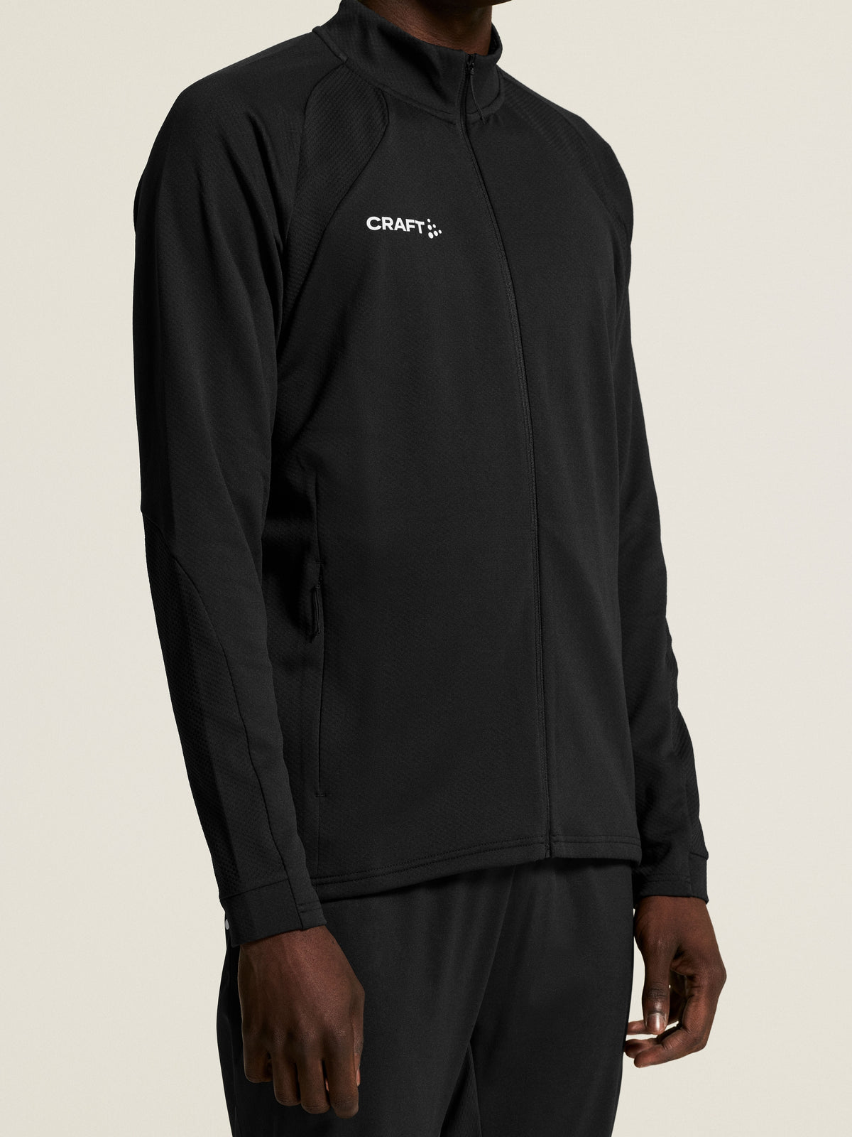 Craft Extend 2.0 Full Zip Jacket Herren in Schwarz, Detailansicht
