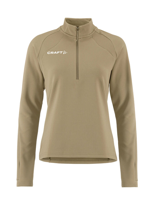 Craft Extend 2.0 Half Zip Damen in Beige, Vorderansicht