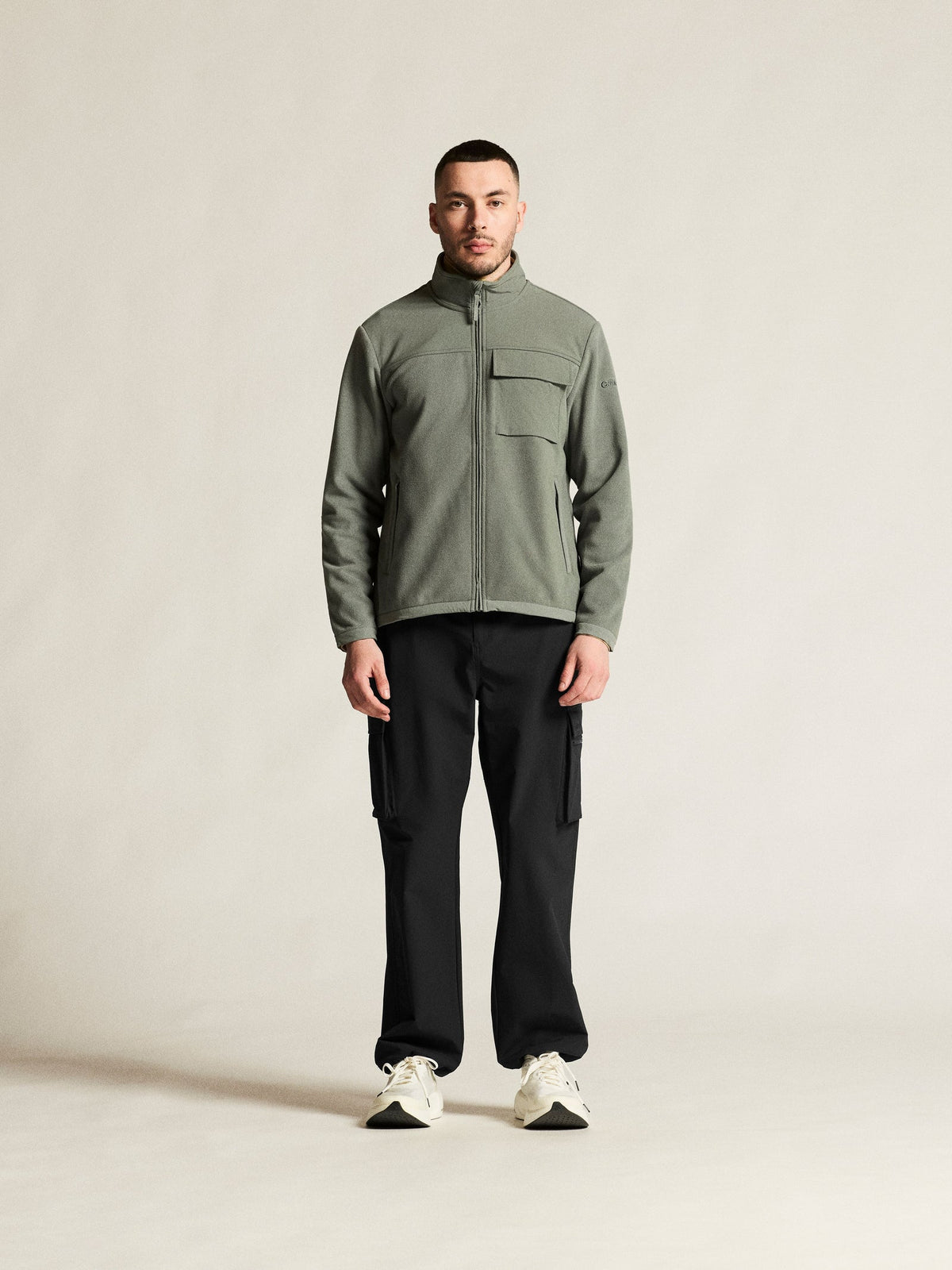 Craft Urban Fleece Jacket Herren in Salbeigrün, Detailansicht