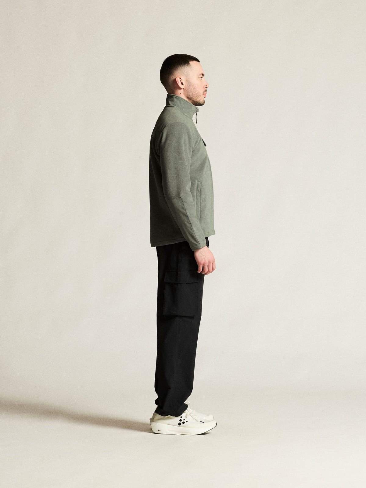 Craft Urban Fleece Jacket Herren in Salbeigrün, Detailansicht
