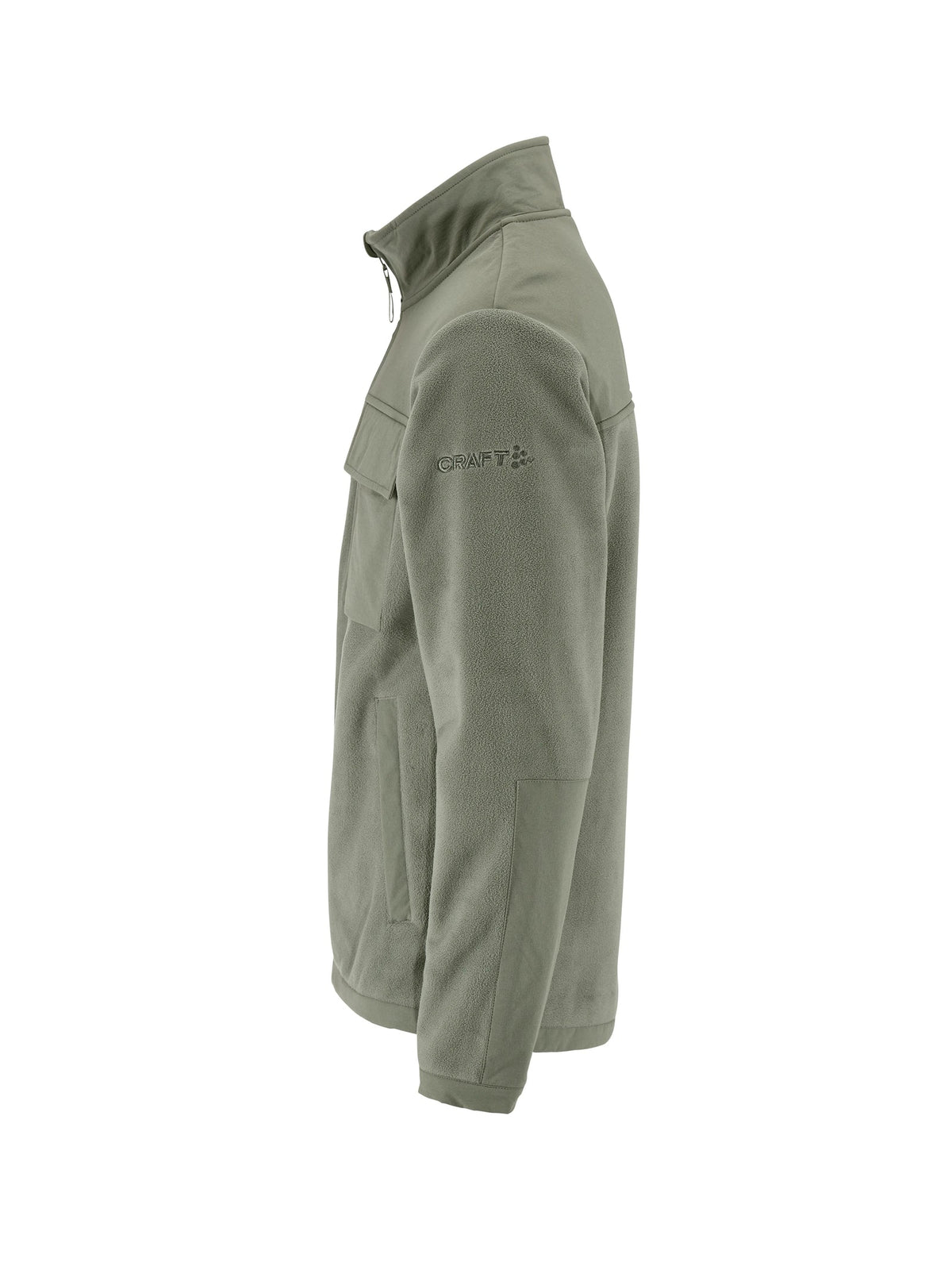 Craft Urban Fleece Jacket Herren in Salbeigrün, Seitenansicht links