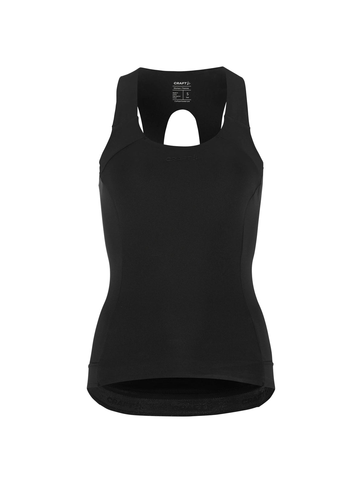 Craft Endur Singlet Damen in Schwarz, Vorderansicht