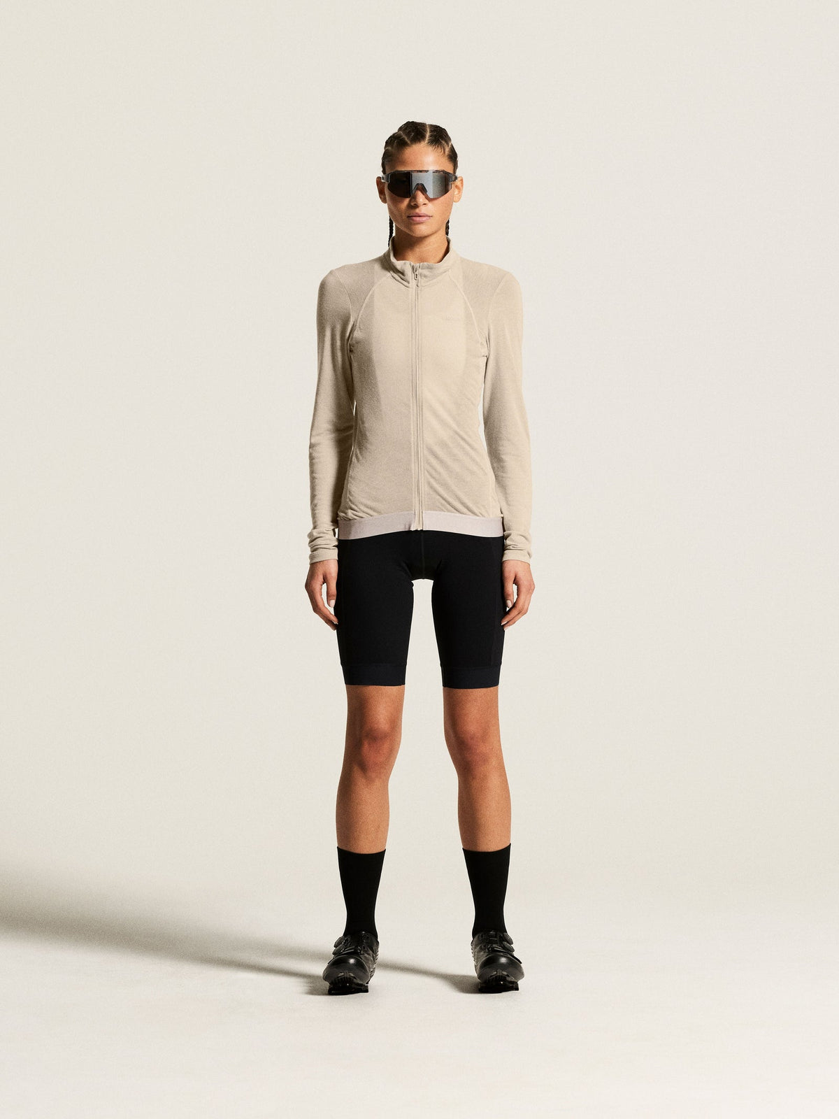 Craft SubZ Wool LS Jersey Damen in Sand meliert, Detailansicht