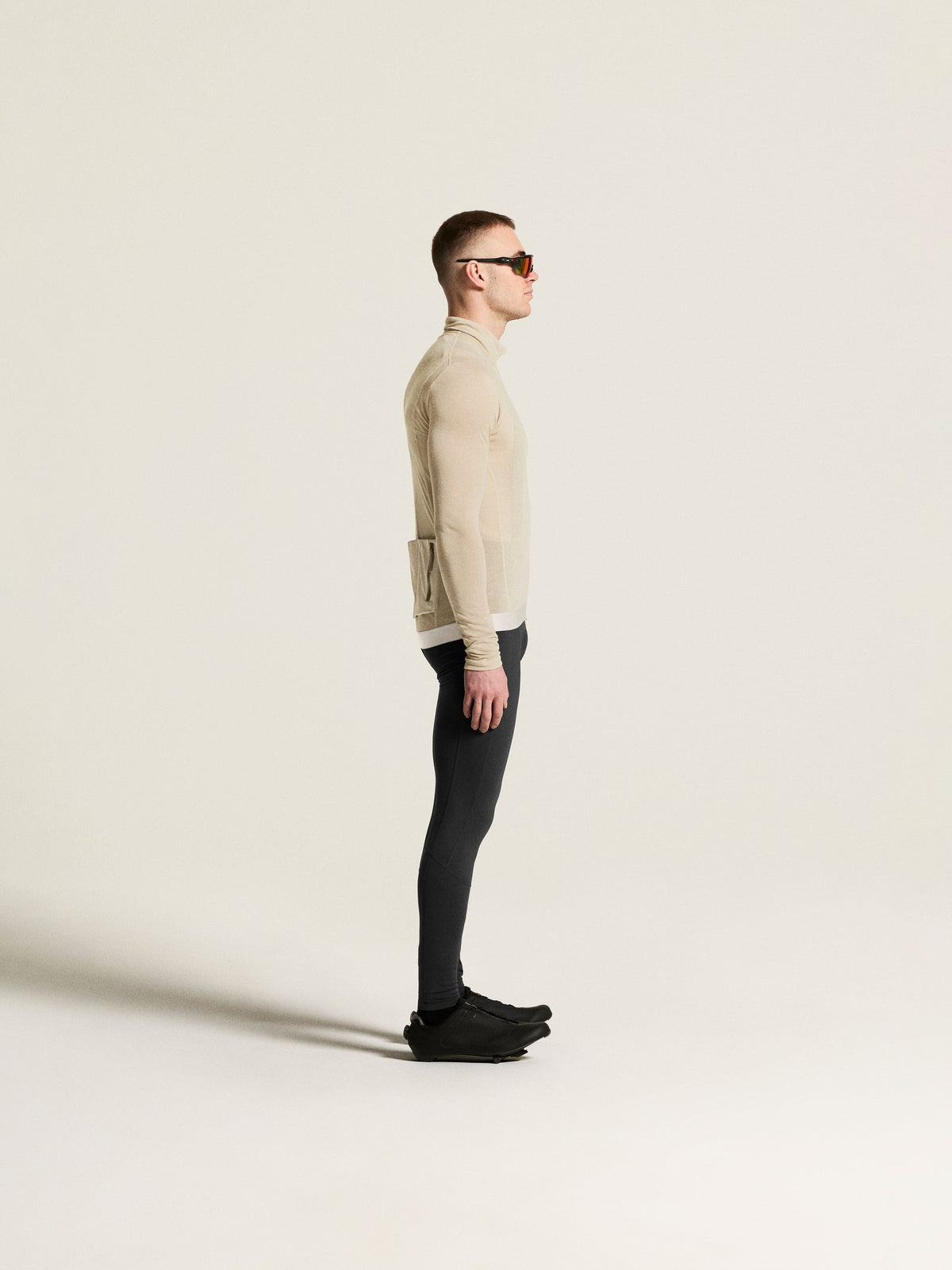 Craft SubZ Wool LS Jersey Herren in Sand meliert, Detailansicht