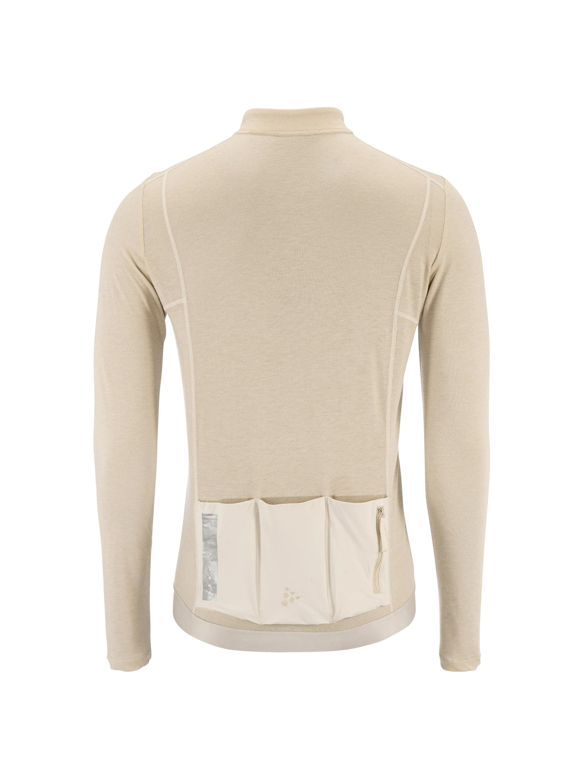 Craft SubZ Wool LS Jersey Herren in Sand meliert, Rückansicht