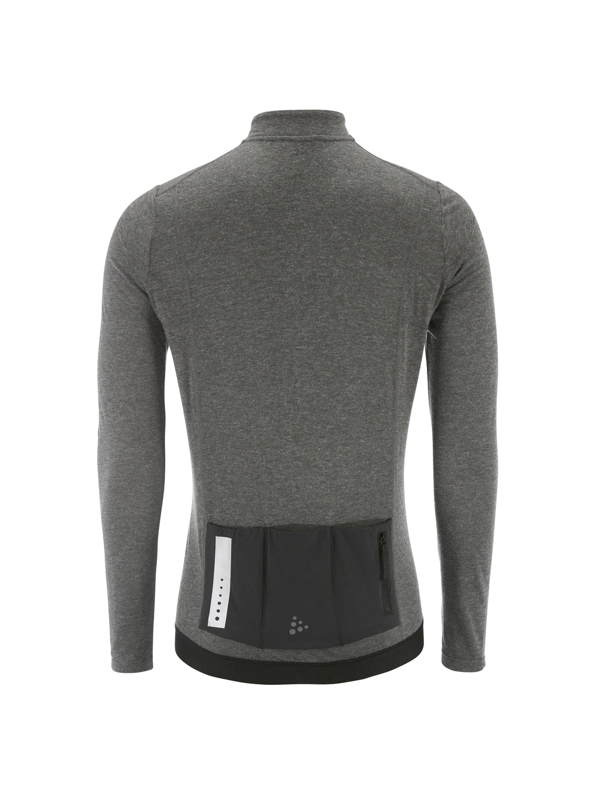 Craft SubZ Wool LS Jersey Herren in Schwarz meliert, Rückansicht