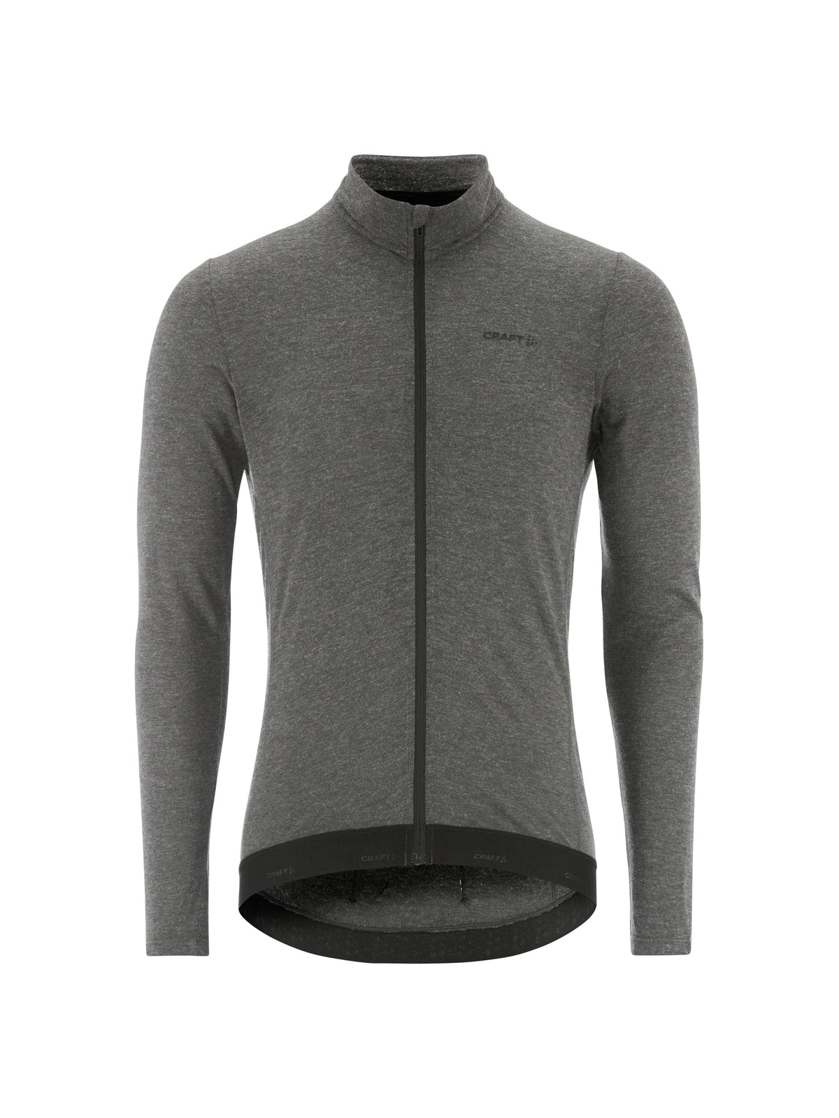 Craft SubZ Wool LS Jersey Herren in Schwarz meliert, Vorderansicht