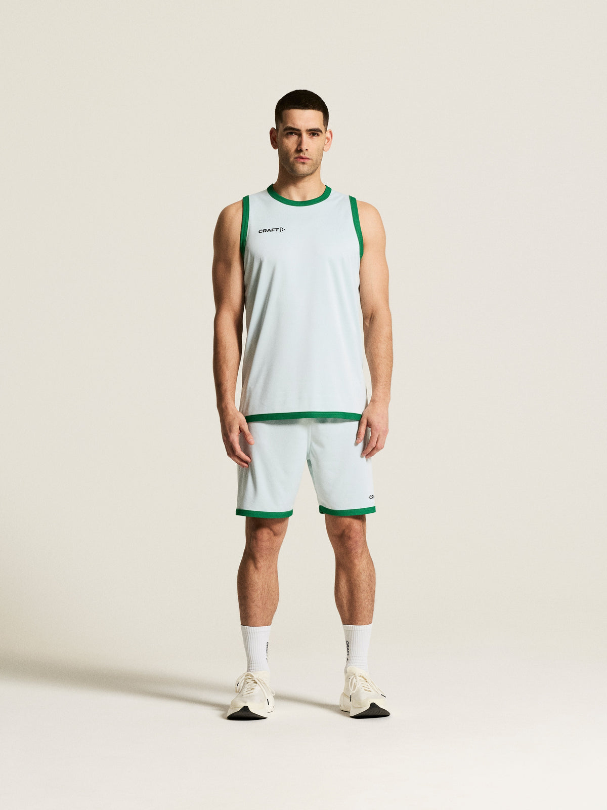 Craft Basket 2.0 Reversible Shorts Herren in Grün/Weiss, Detailansicht