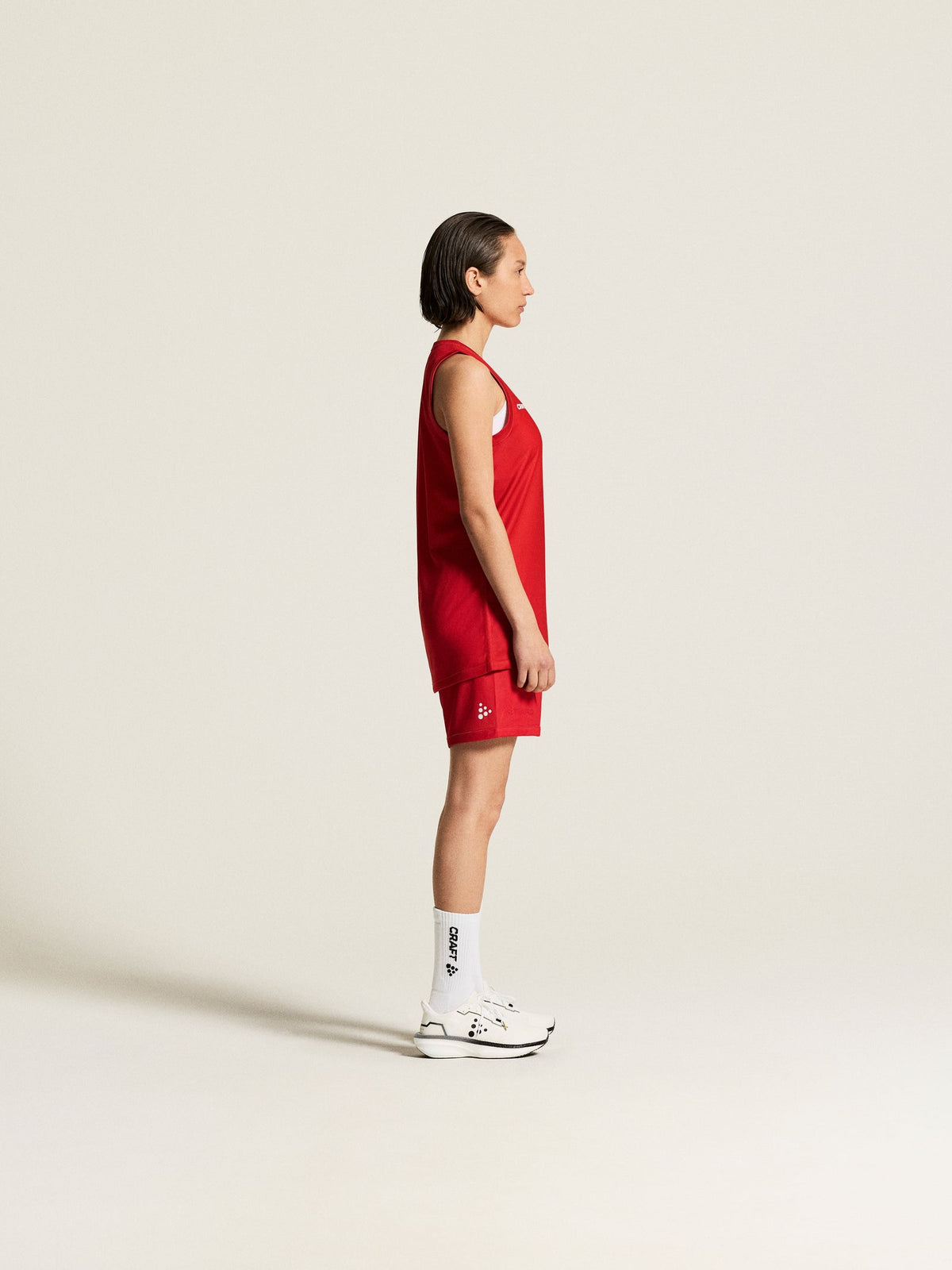 Craft Basket 2.0 Reversible Shorts Damen in Rot/Weiss, Detailansicht