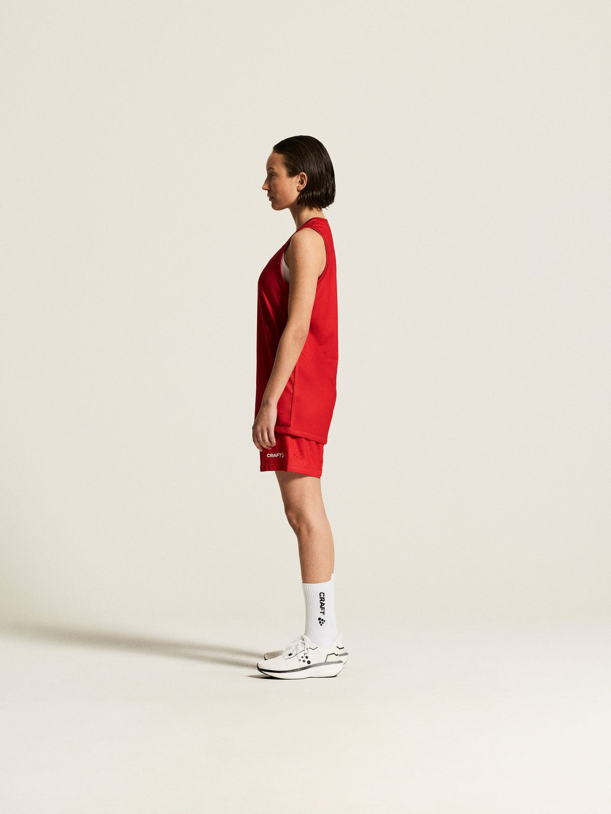 Craft Basket 2.0 Reversible Shorts Damen in Rot/Weiss, Detailansicht